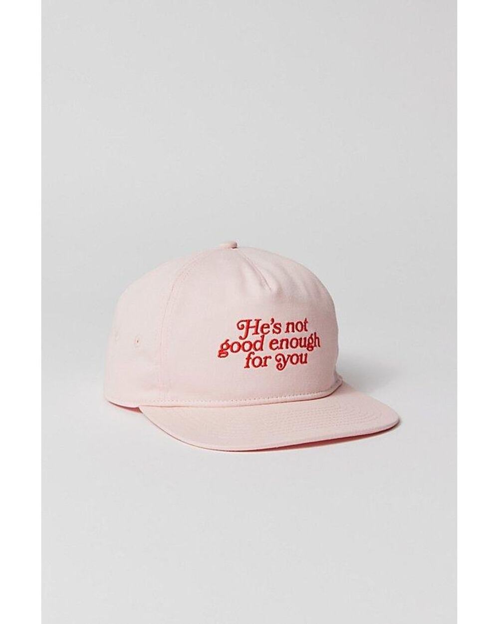 Urban Outfitters Pink Embroidered Baseball Cap Hes Not Good Enough For You